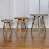 Oak-ish Nordic Nesting Stools Footstool