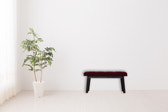 Wine Red Velvet Hallway Bench