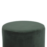 Emerald Velvet Gold Footstool