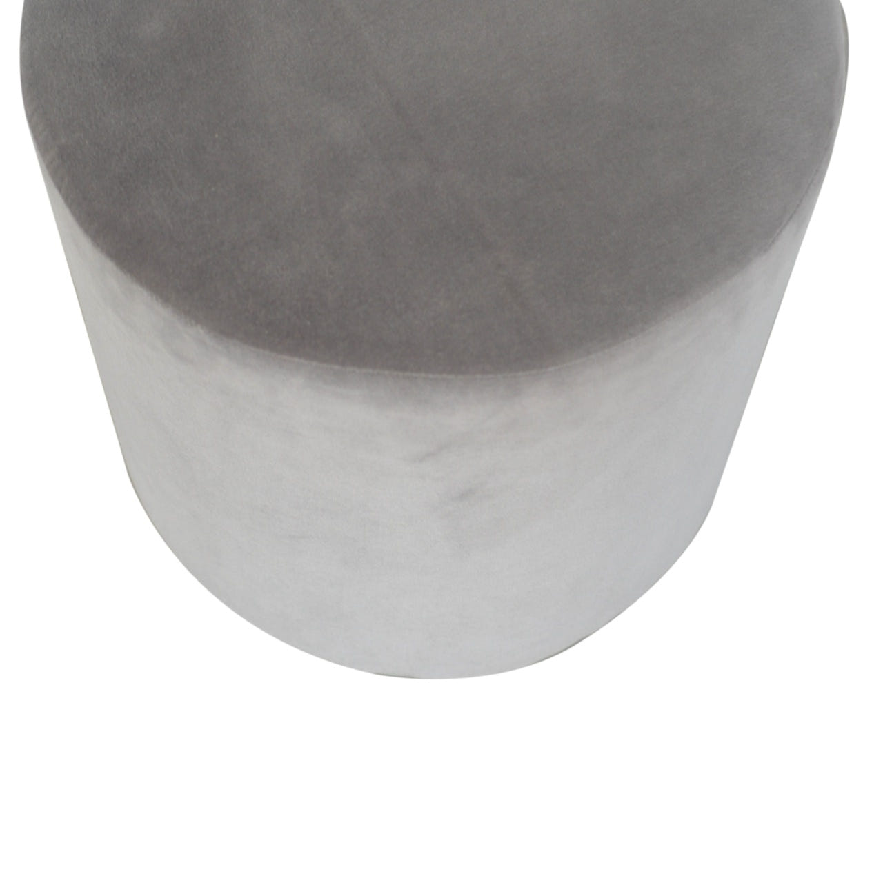 Grey Velvet Wooden Footstool | Cotton Velvet