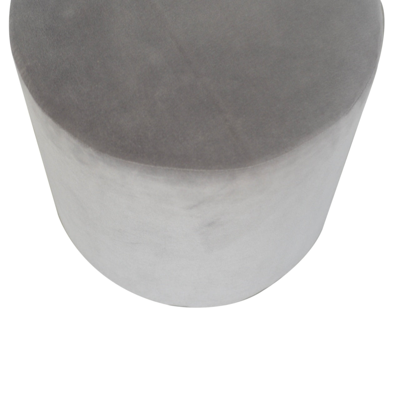 Grey Velvet Wooden Footstool | Cotton Velvet