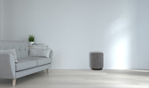 Grey Velvet Wooden Footstool | Cotton Velvet