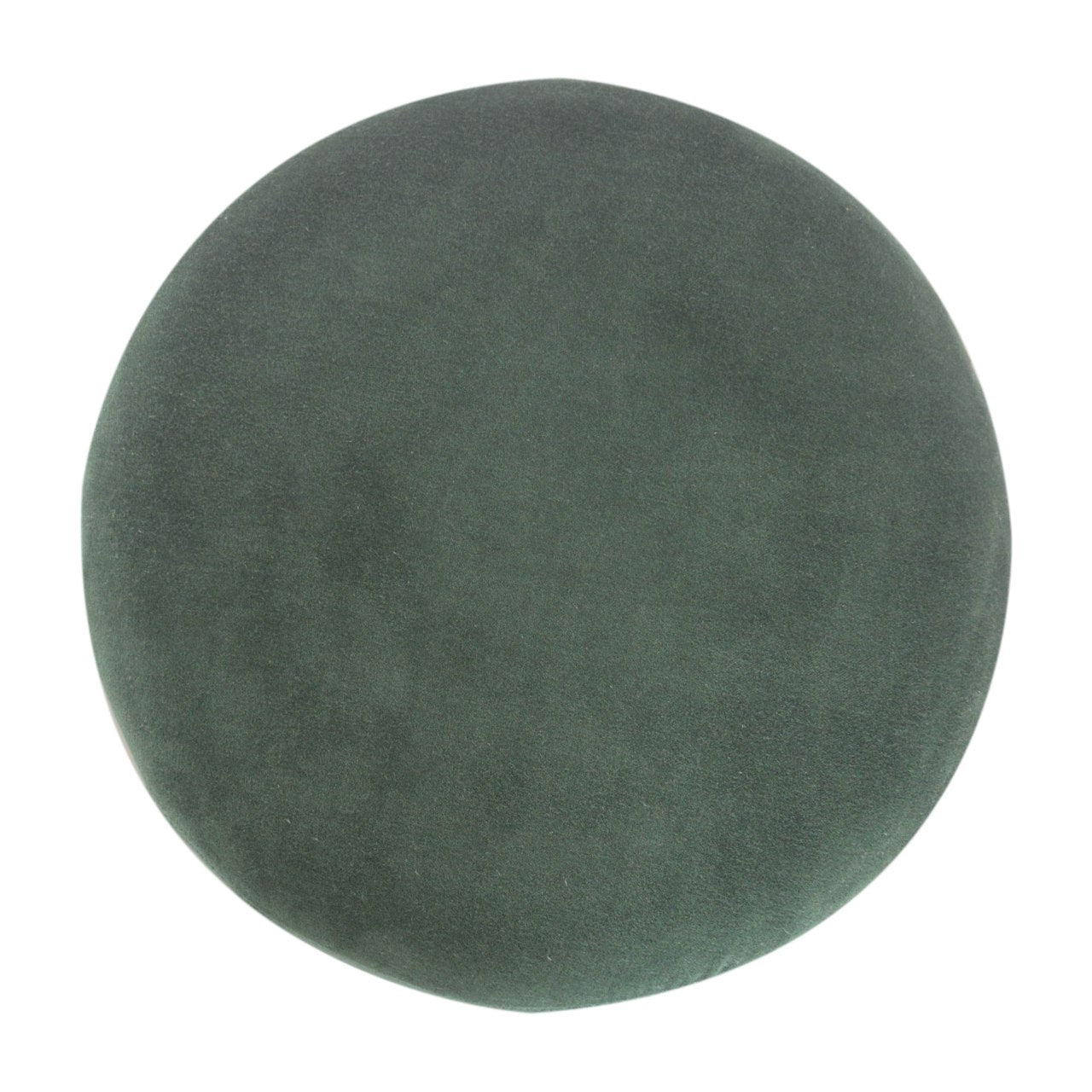Emerald Footstool with Wood Base | Velvet