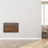 Geo Brass Flip Down Writing Desk | Chestnut Solid Mango Wood