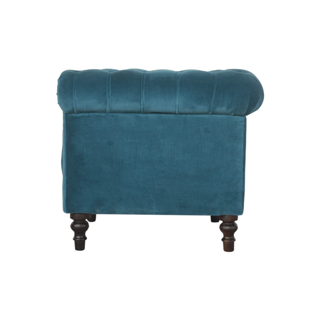 Teal Velvet Chesterfield Chair | Cotton Velvet