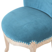 Teal Velvet Studded Chair | Cotton Velvet