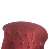 Wine Red Velvet Accent Chair | Oak-Ish