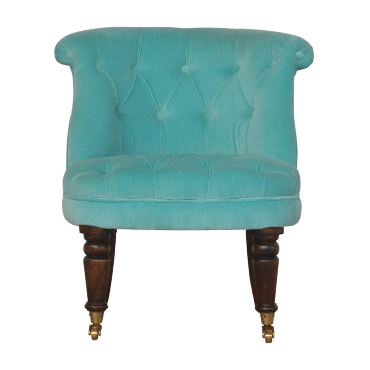 Turquoise Velvet Accent Chair | Cotton Velvet