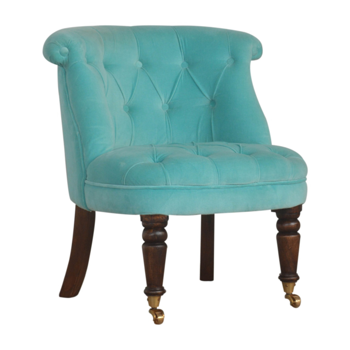 Turquoise Velvet Accent Chair | Cotton Velvet