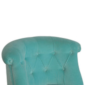 Turquoise Velvet Accent Chair | Cotton Velvet