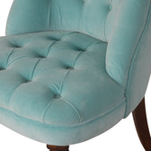 Turquoise Velvet Accent Chair | Cotton Velvet