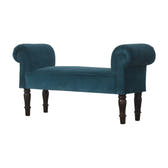 Teal Velvet Bench | Cotton Velvet