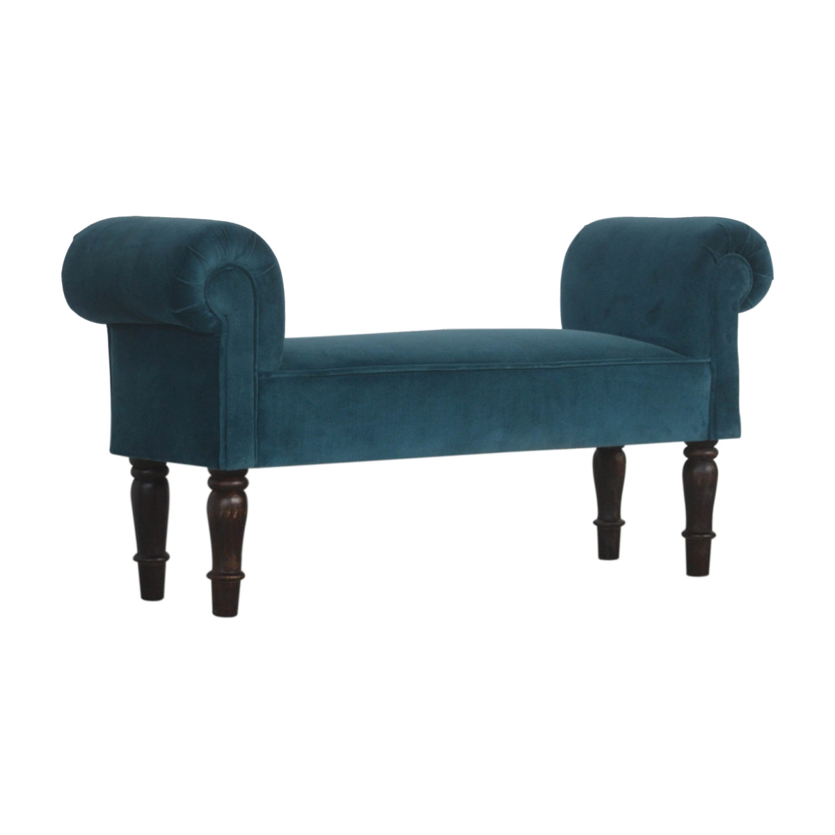 Teal Velvet Bench | Cotton Velvet