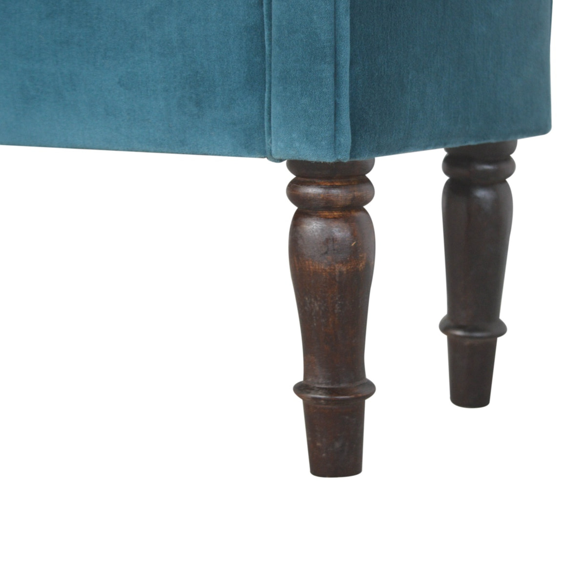Teal Velvet Bench | Cotton Velvet