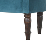 Teal Velvet Bench | Cotton Velvet