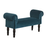 Teal Velvet Bench | Cotton Velvet