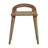 Woven Raised Back Footstool | Oak Solid Mango Wood