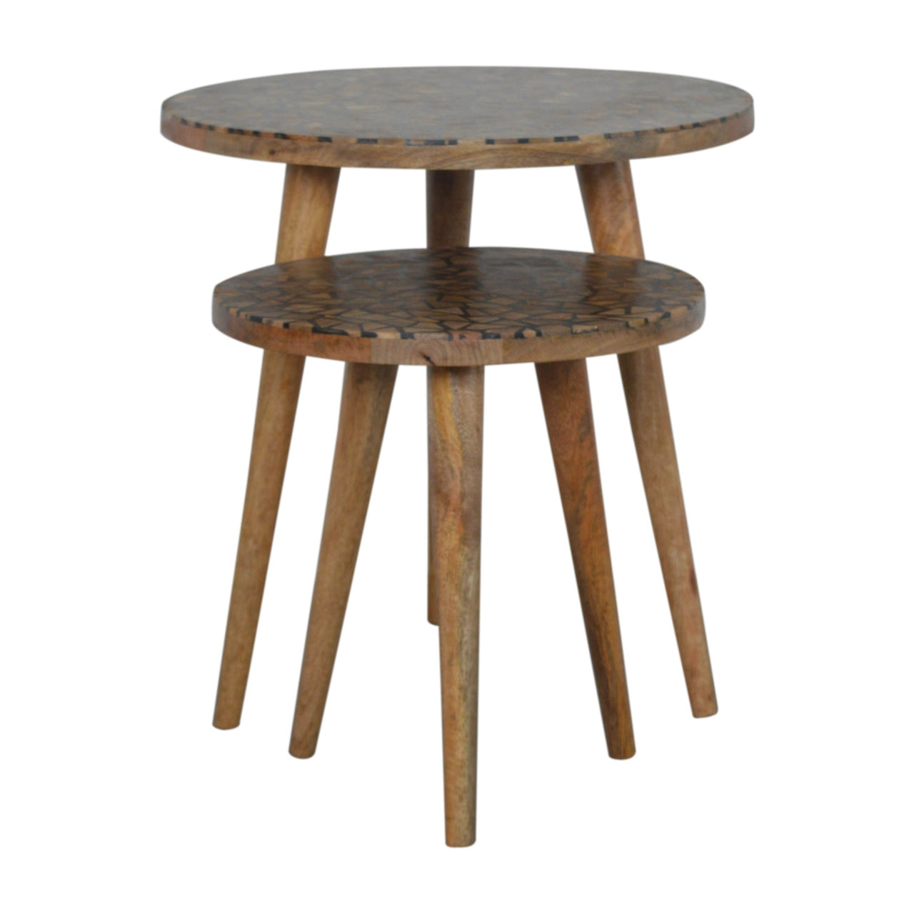 Tree Trunk Footstool Set of 2 Storage Bench
