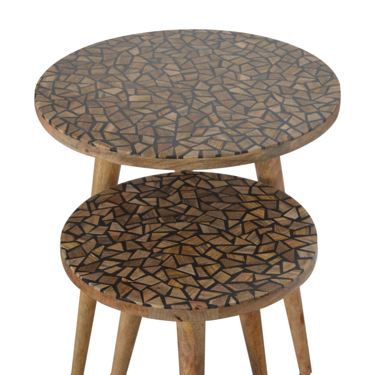 Tree Trunk Footstool Set of 2 Storage Bench