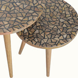 Tree Trunk Footstool Set of 2 Storage Bench