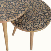 Tree Trunk Footstool Set of 2 Storage Bench