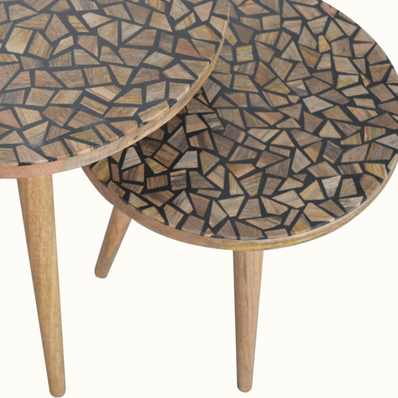 Tree Trunk Footstool Set of 2 Storage Bench