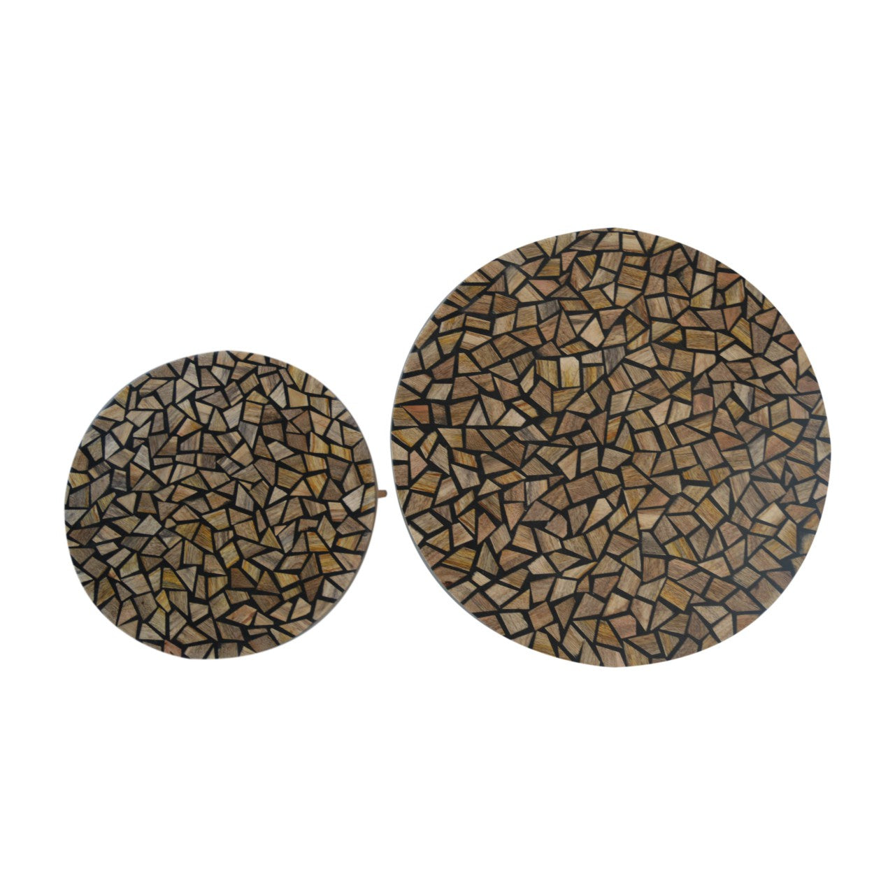 Tree Trunk Footstool Set of 2 Storage Bench