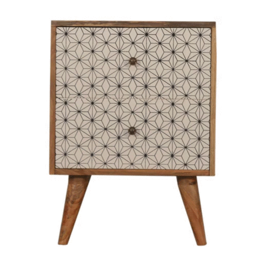 Prima 2-Drawer Bedside Table | Oak-Ish Solid Mango Wood