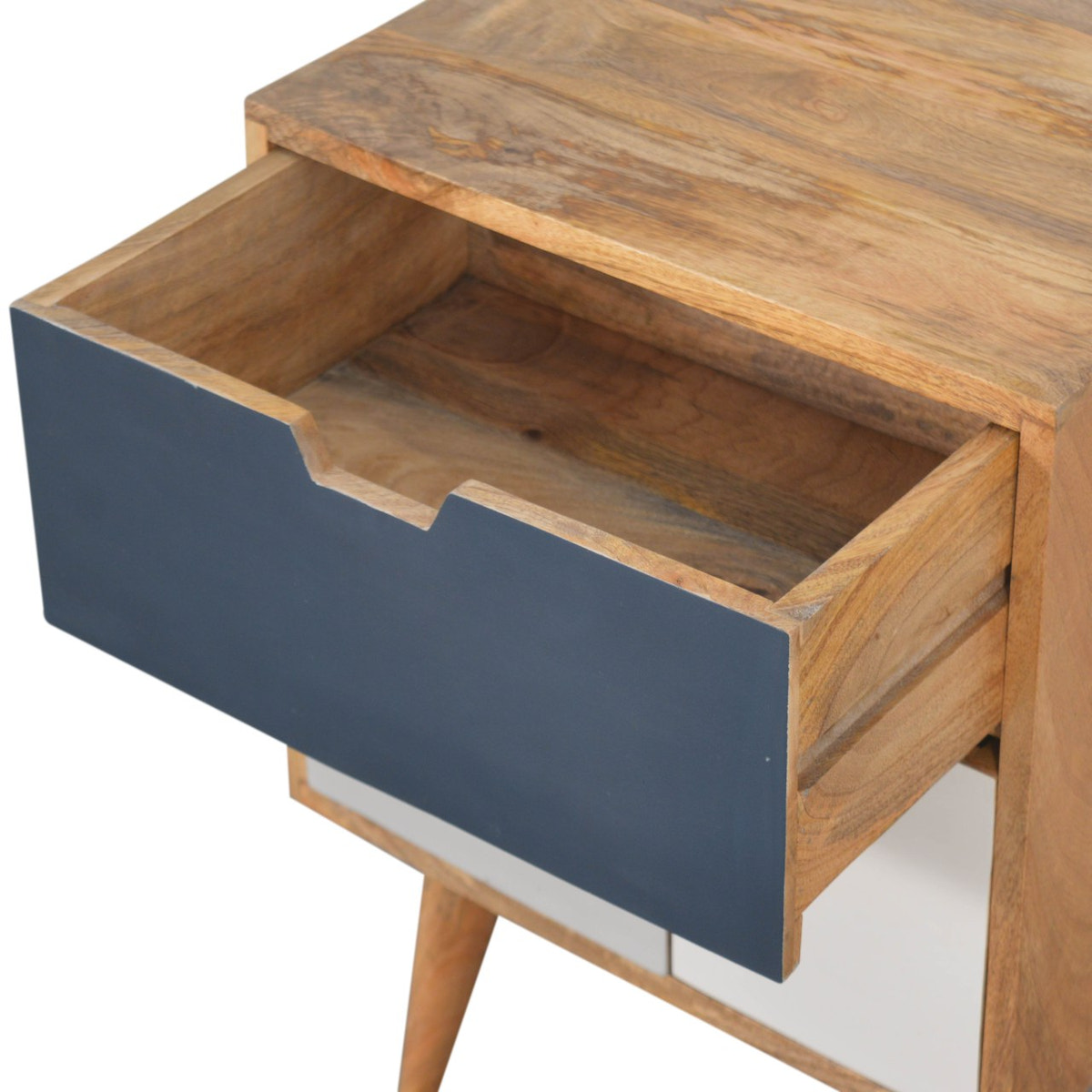 Navy Multi 3 Drawer Bedside