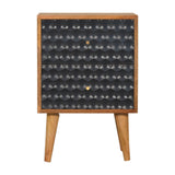 Navy Blue Honeycomb Bedside Table