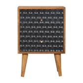 Navy Blue Honeycomb Bedside Table