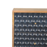 Navy Blue Honeycomb Bedside Table
