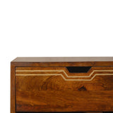 Multi Drawer Chestnut Bedside Table