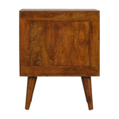 Multi Drawer Chestnut Bedside Table