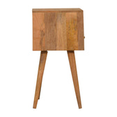 Mini Teal Hand Painted Bedside Table | Oak-Ish Solid Mango Wood