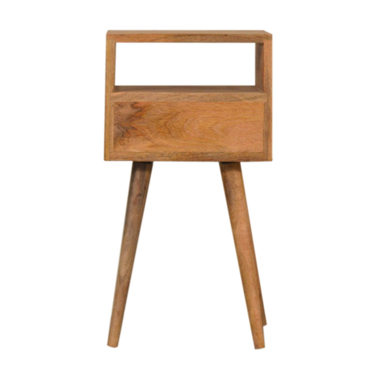 Mini Teal Hand Painted Bedside Table | Oak-Ish Solid Mango Wood
