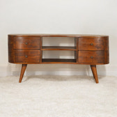 Chestnut Wave Entertainment Unit Chest of Drawers