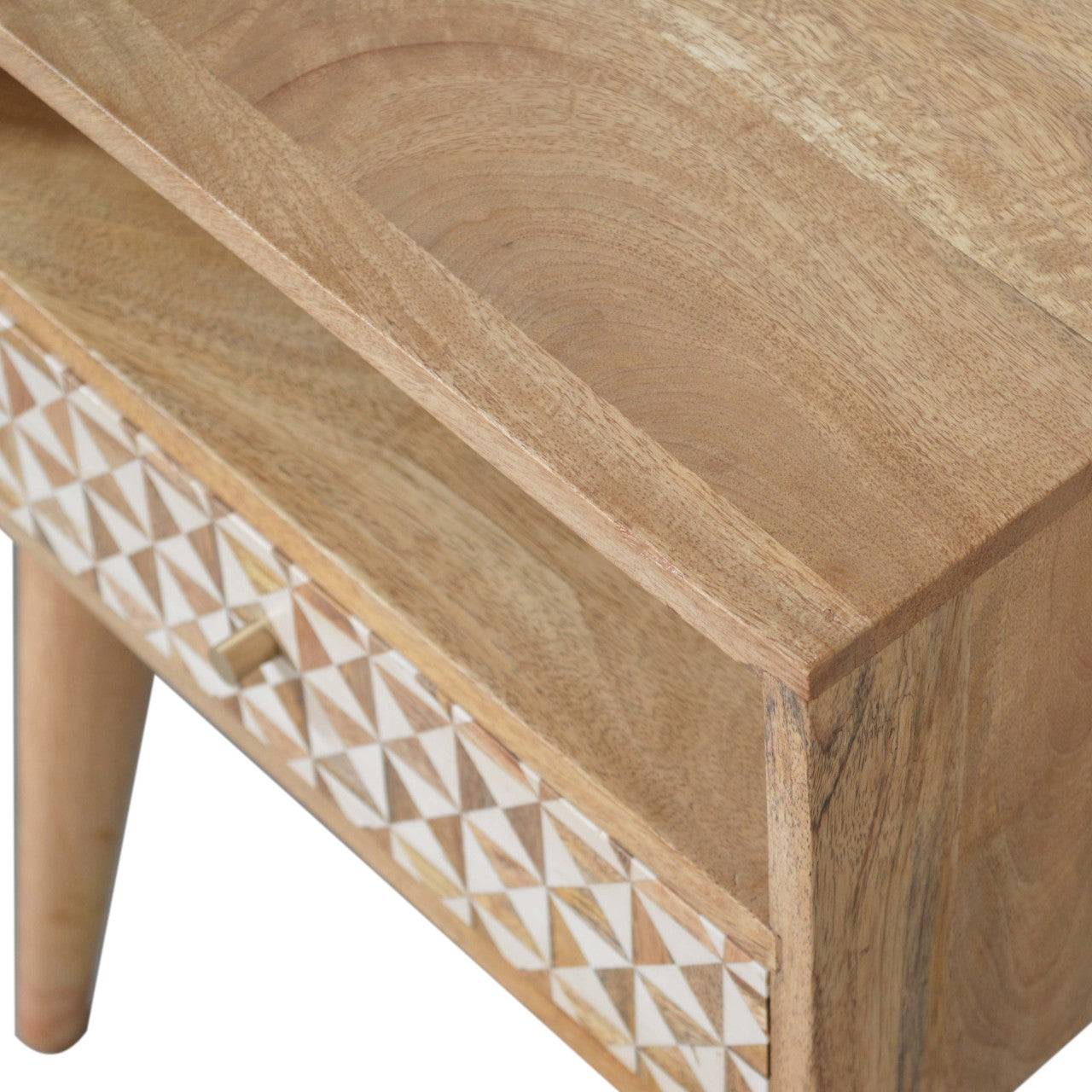 Sarina Bedside Table | Oak Solid Mango Wood