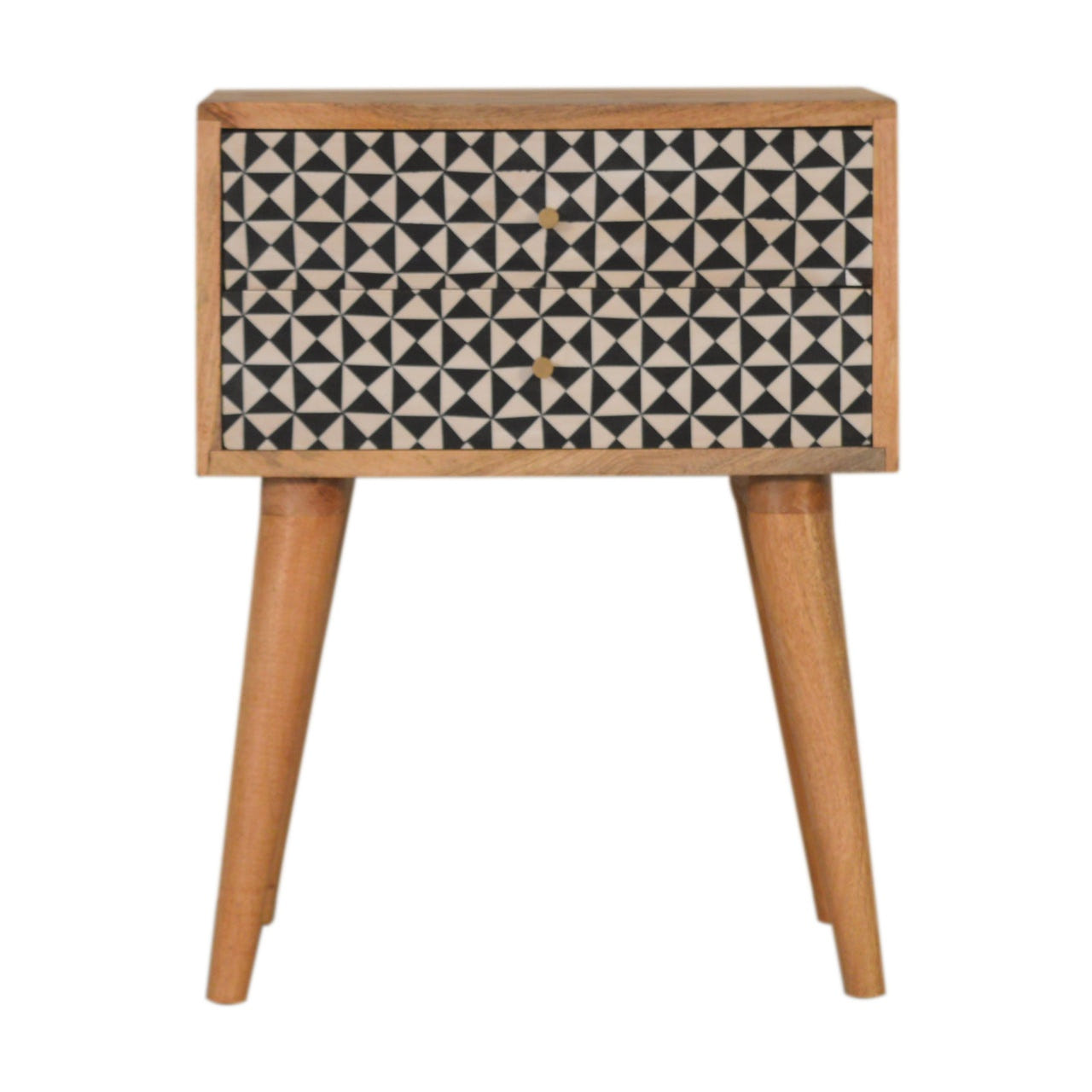 Rafina 2-Drawer Bedside Table | Oak Solid Mango Wood
