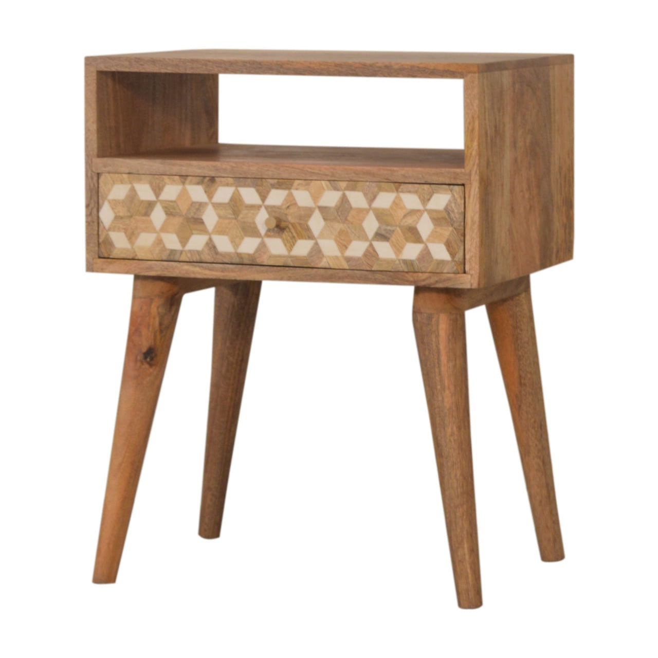 Mixed Cube Bedside Table