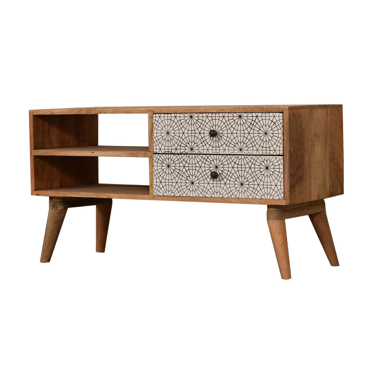 Sendai TV Media Unit | Oak Solid Mango Wood