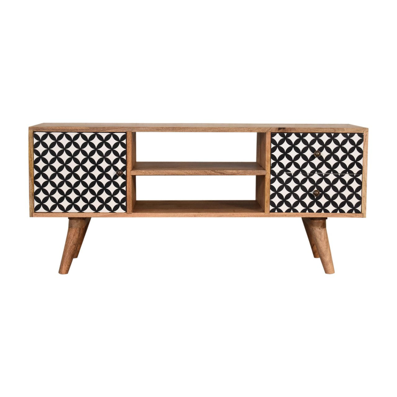 Diamond Print Entertainment TV Media Unit | Oak-Ish Mango Wood