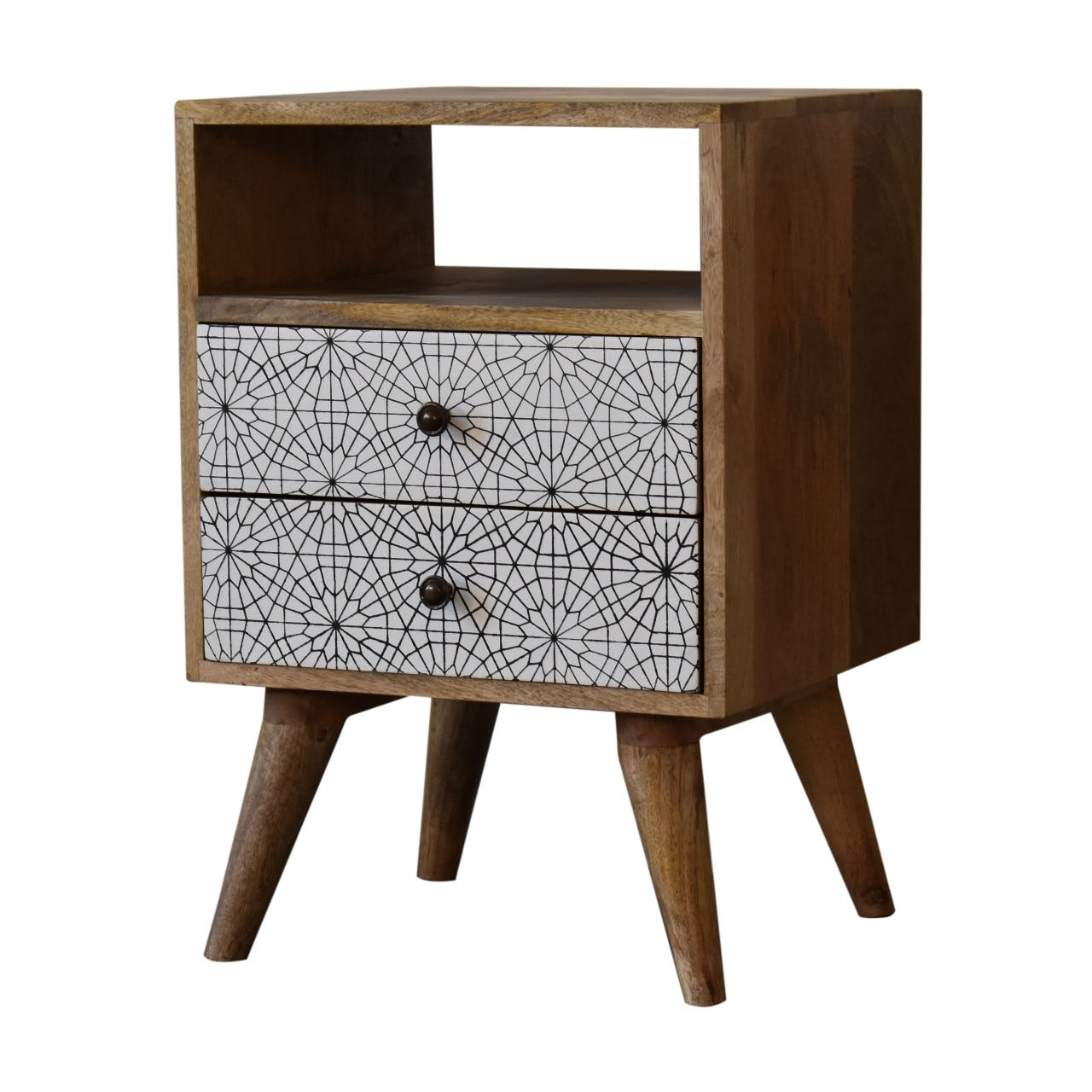 Sendai Bedside Table | Oak Solid Mango Wood