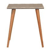 Checkered End Table Accent Piece | Oak Mango Wood