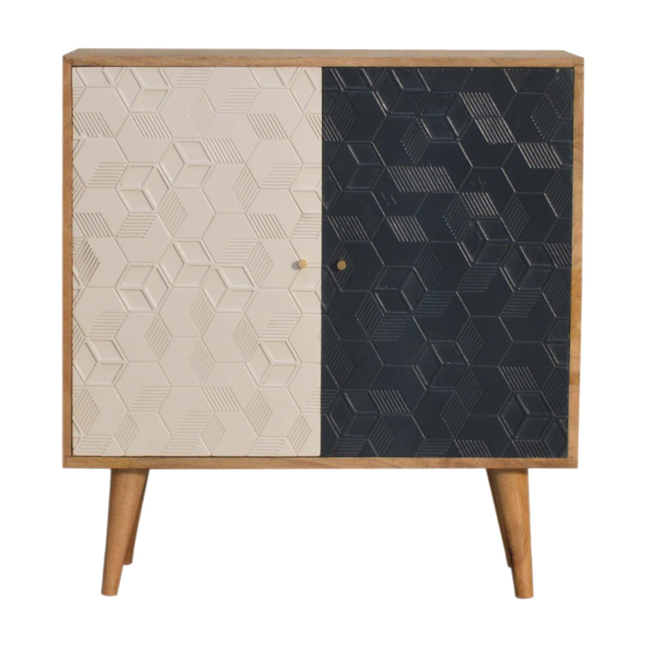Acadia White and Navy Chest of Drawers