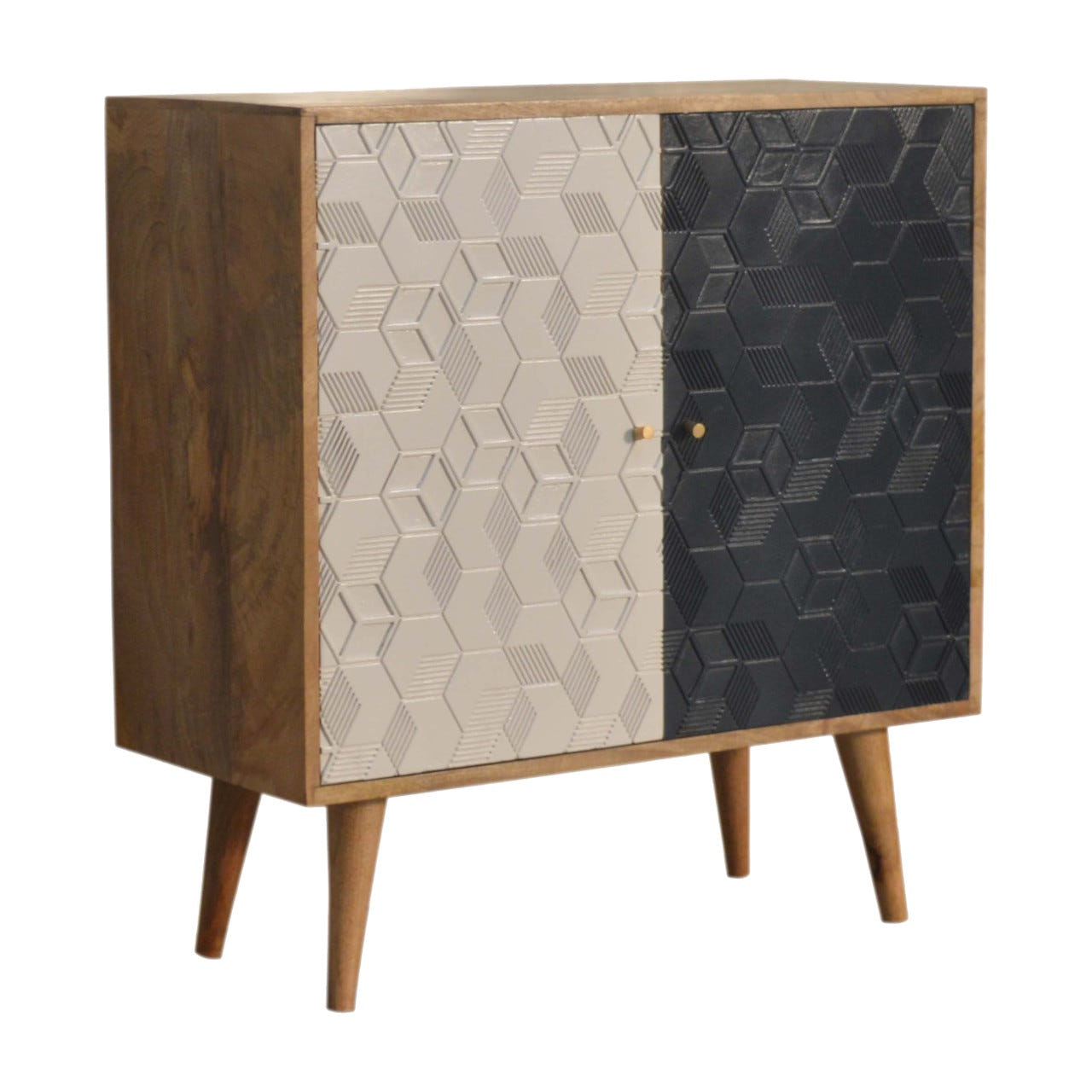 Acadia White and Navy Chest of Drawers