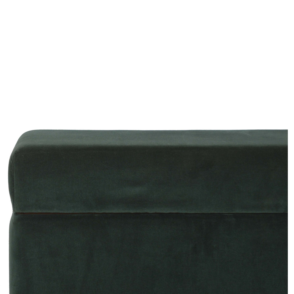 Emerald Cotton Velvet Storage Box Storage Bench | Hidden Storage