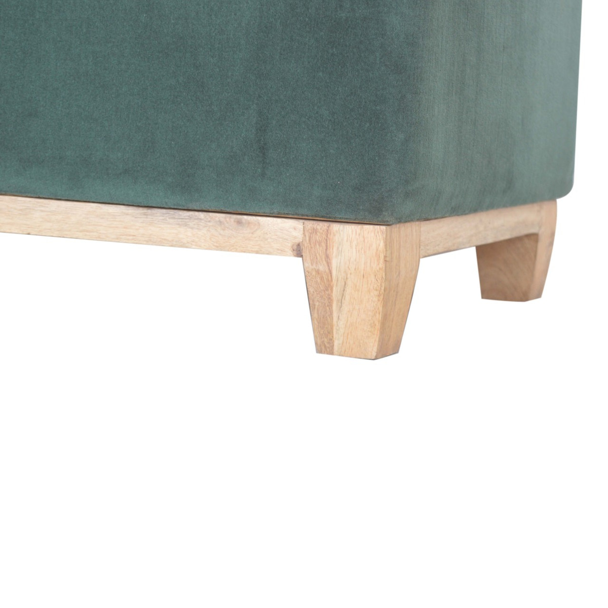 Emerald Cotton Velvet Storage Box Storage Bench | Hidden Storage