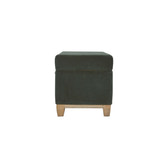 Emerald Cotton Velvet Storage Box Storage Bench | Hidden Storage