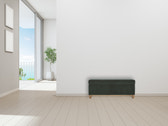 Emerald Cotton Velvet Storage Box Storage Bench | Hidden Storage